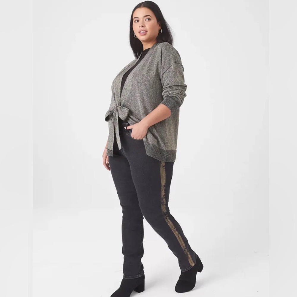 Lane Bryant Signature Fit Mid Rise Straight Dark Brown Jeans Plus Size 24